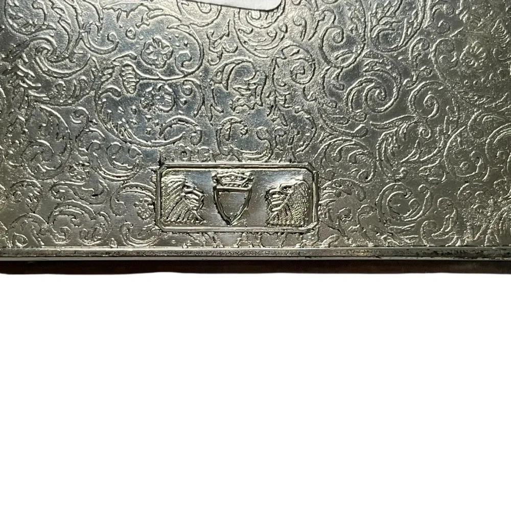 Vintage Silver Plated Engraved Trinket/ Cigarette Box Made in Japan